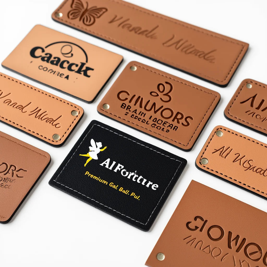 ПУ кийим чарм жинси шимлар ёрлиғи ёрлиғи бўрттирма тери ёрлиғи ёрлиғи Махсус логотипли кичик чарм ямоқ варақлари