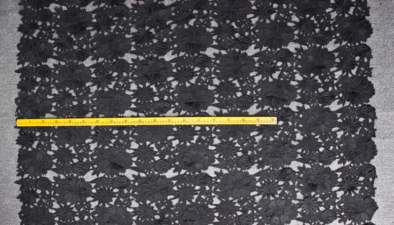 RTS Sky Baby пушти гулли шнурли дантелли мато 3Д гипур каштаси тўй либоси аплике мато