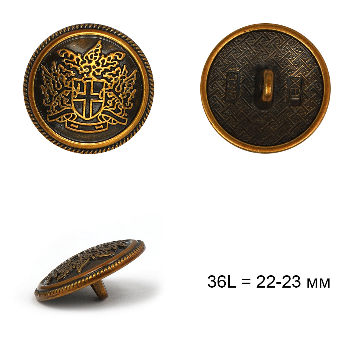 Тўқ жигарранг тусли оёқчали металл тугмалар — илинжлик ва шарқона шукўҳ бағишловчи нафис танлов