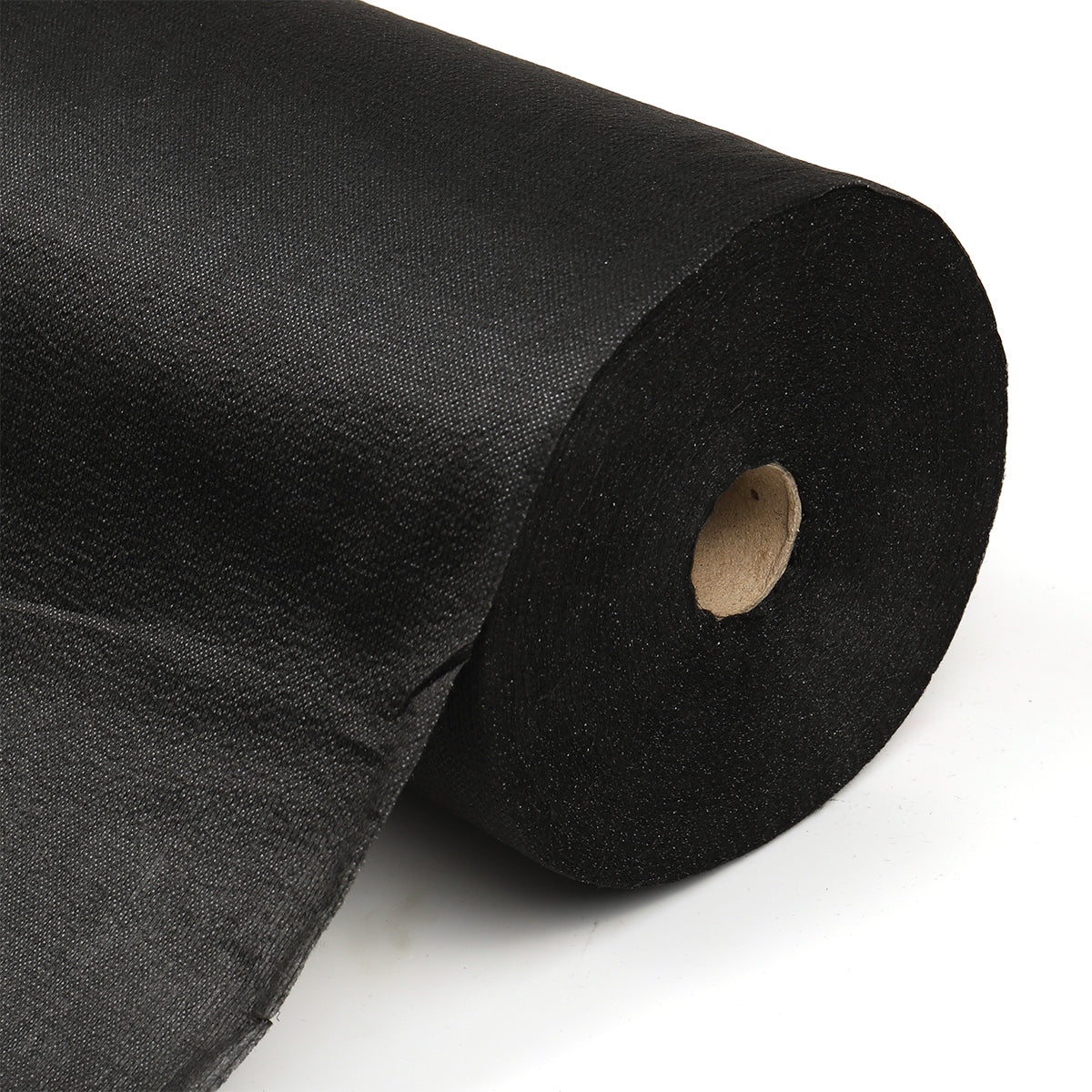 Нетканый материал KUBRO TEXTILE, точечная ПА-клеевая пропитка, прошит нитками, 44 г/м², цвет черный, ширина 90 см, рулон 100 м.