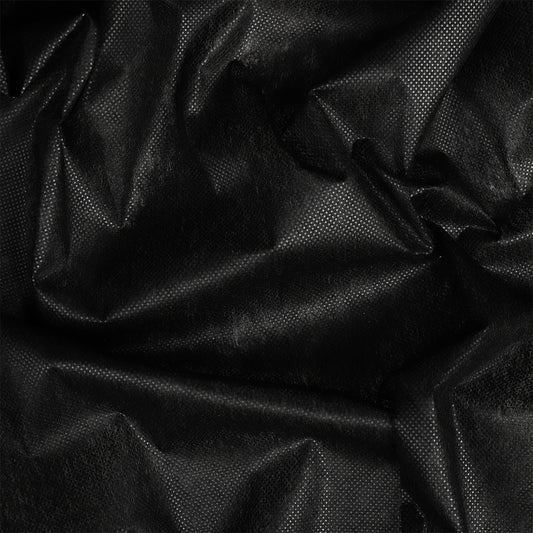 Флис KUBRO TEXTILE, ПА проклеенный, точечный, плотность 40 г/м², цвет черный, ширина 90 см, рулон 100 м.