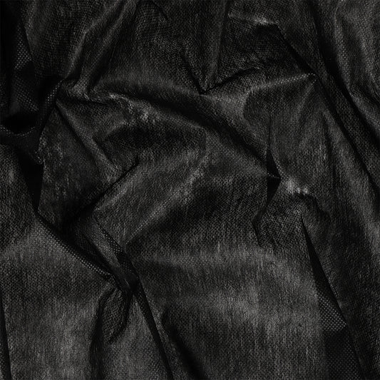 Флис KUBRO TEXTILE, клеевая точка PA, 25 г/м², цвет черный, ширина 90 см, рулон 100 м.