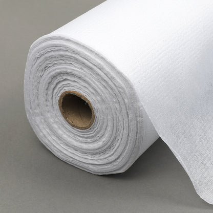 Нетканый материал KUBRO TEXTILE, точечная ПА-клеевая пропитка, прошит нитками, 44 г/м², цвет белый, ширина 90 см, рулон 100 м.