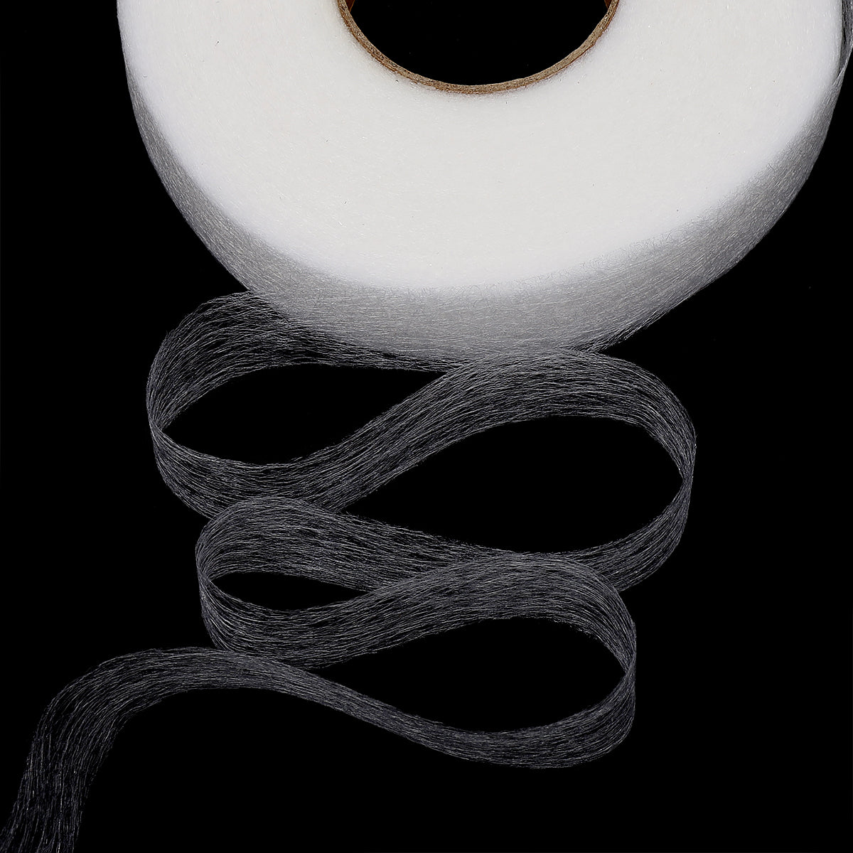 Паутинка KUBRO TEXTILE, 25мм, индивидуал қадоқда, қора ранг, 23 г/м², рулони 100м.