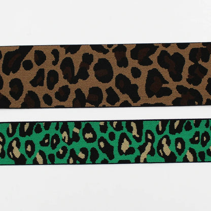 Махсус 4 см 6 см кенг юмшоқ нейлон спандех босилган леопард эластик тасма шимлар учун боксчи белбоғи