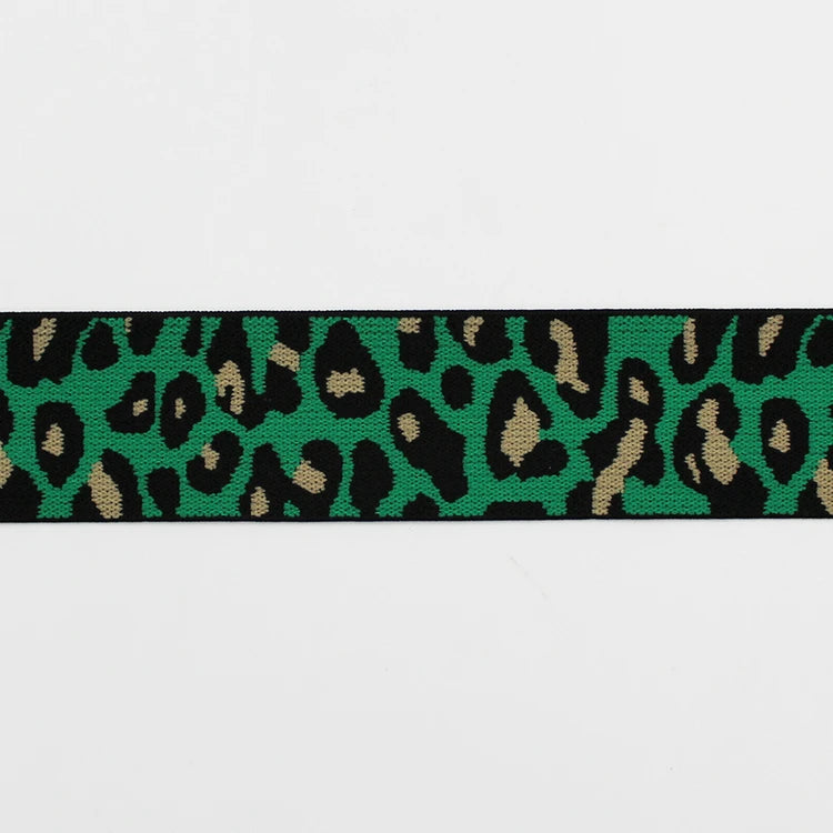 Махсус 4 см 6 см кенг юмшоқ нейлон спандех босилган леопард эластик тасма шимлар учун боксчи белбоғи