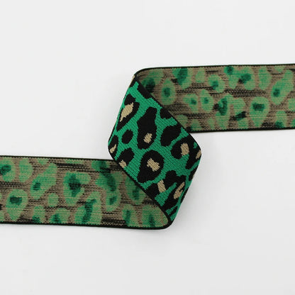 Махсус 4 см 6 см кенг юмшоқ нейлон спандех босилган леопард эластик тасма шимлар учун боксчи белбоғи