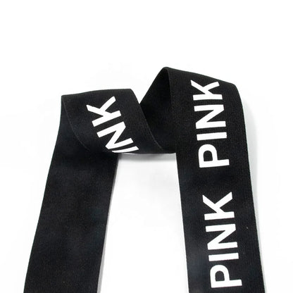 Махсус жаккард брендлари логотипи Юмшоқ кенг эластик тасмалар Трикотажли тўқилган эластик тасмали сутен