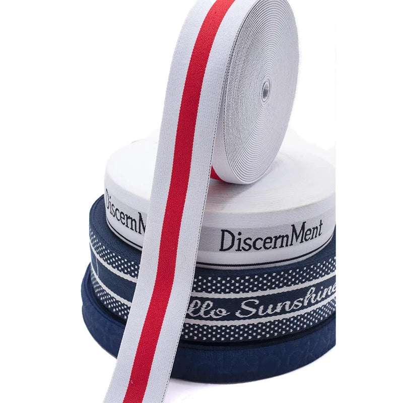 ДАНСКЙ фабрикаси, эластик тасма, буюртма бўйича трикотаж жаккард лента, сумка, кийим учун эластик тасма