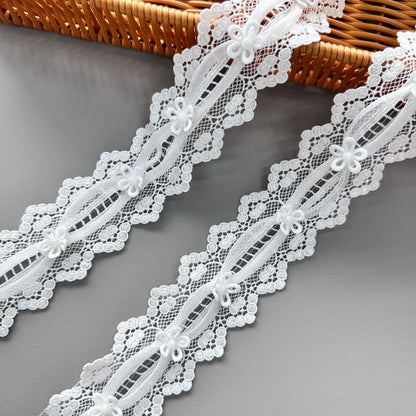 Махсус гипур 3Д гулли дантелли трим Кимёвий чегара дантелли қирқиш Гулли каштадўзлик дантелли трим Пает марваридли безакли дантелли безак