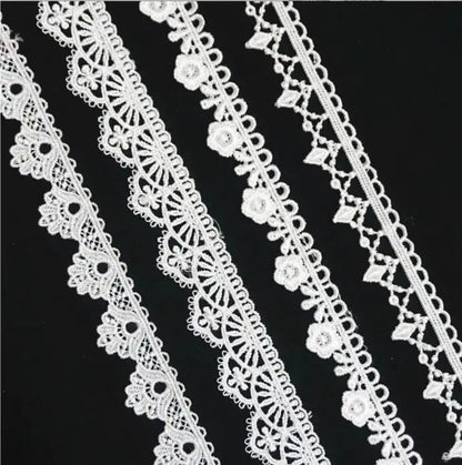 Кичкина кенгликдаги чегара гипур каштаси Сувда эрувчан СУТИ ипли дантелли трим Барқарор полестер дантелли трим Дантелли