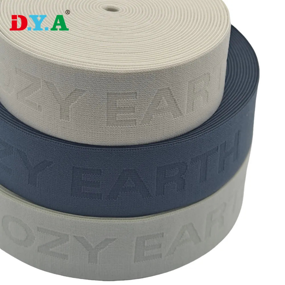 Мослаштирилган 3Д кабартмали логотип рангли юмшоқ нейлон каучук эластик тасма боксчи ички кийими камар учун