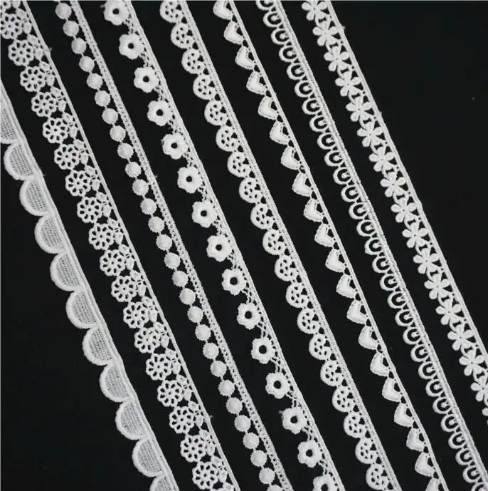 Кичкина кенгликдаги чегара гипур каштаси Сувда эрувчан СУТИ ипли дантелли трим Барқарор полестер дантелли трим Дантелли