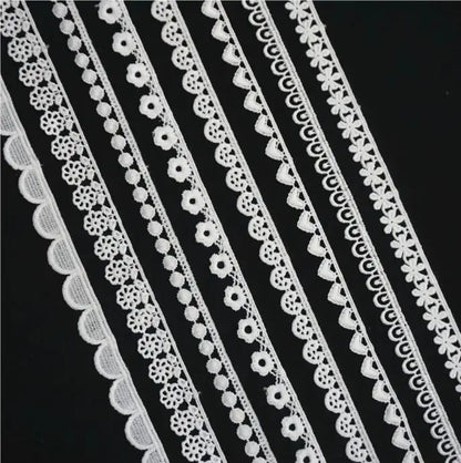 Кичкина кенгликдаги чегара гипур каштаси Сувда эрувчан СУТИ ипли дантелли трим Барқарор полестер дантелли трим Дантелли