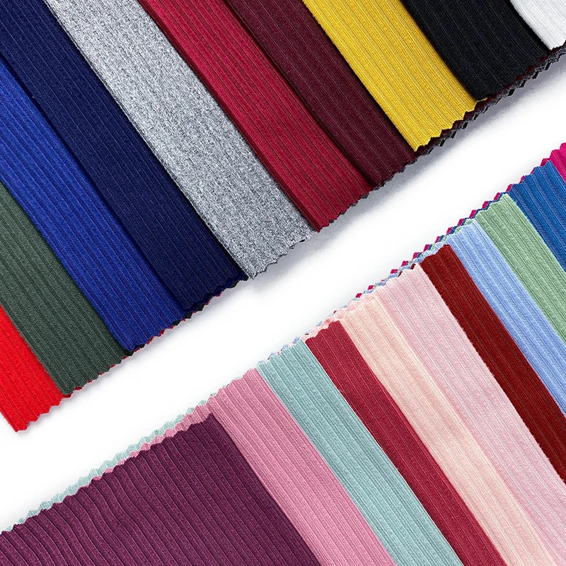 DTY матовый PD ткань Telas полиэстер 4*2 ребро сплошной трикотажный текстиль мягкий для платья