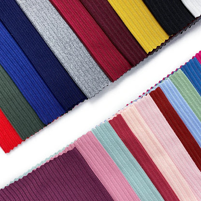 DTY матовый PD ткань Telas полиэстер 4*2 ребро сплошной трикотажный текстиль мягкий для платья