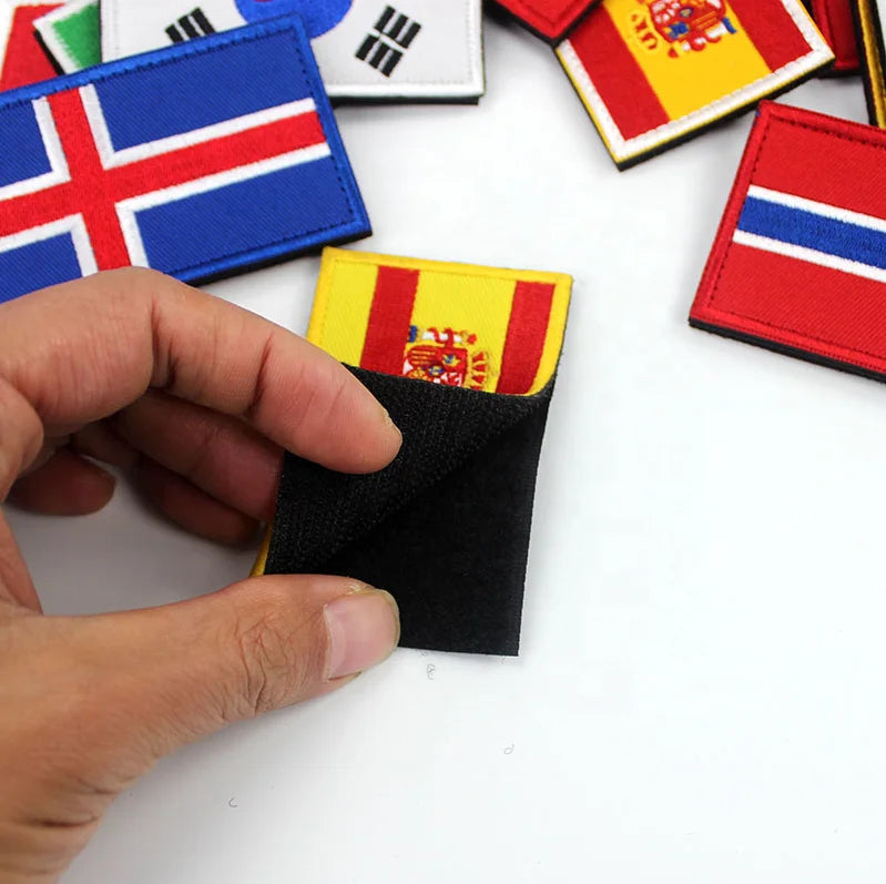 OEM-сервис принимаются на заказ вышитые патчи флаг разных стран патчи для шляпы рюкзак одежда