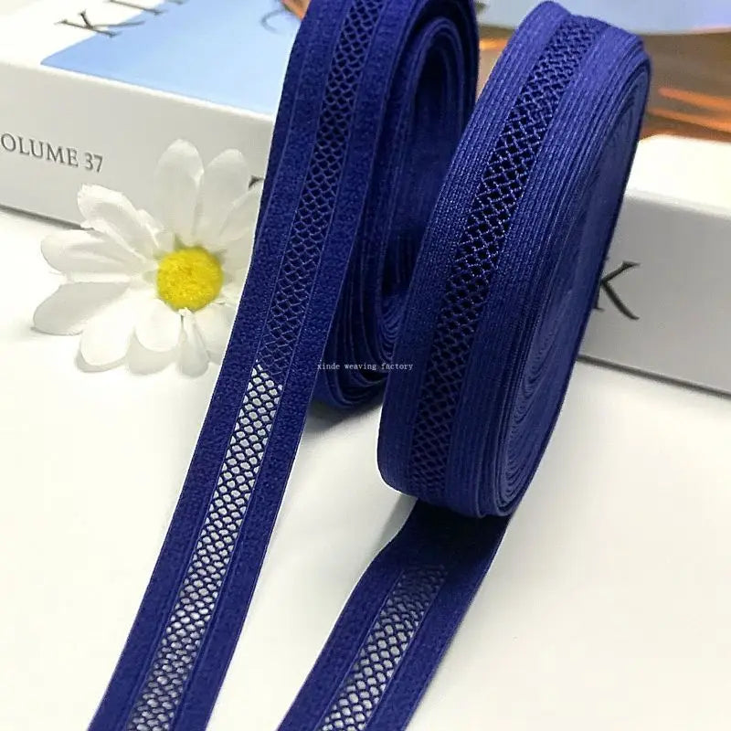 ХИНДE 1,8 см кўк рангли созланиши ипли эластик тасмали камар, сифатли тўқув маҳсулоти