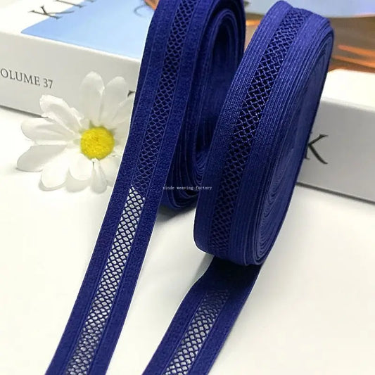 ХИНДE 1,8 см кўк рангли созланиши ипли эластик тасмали камар, сифатли тўқув маҳсулоти