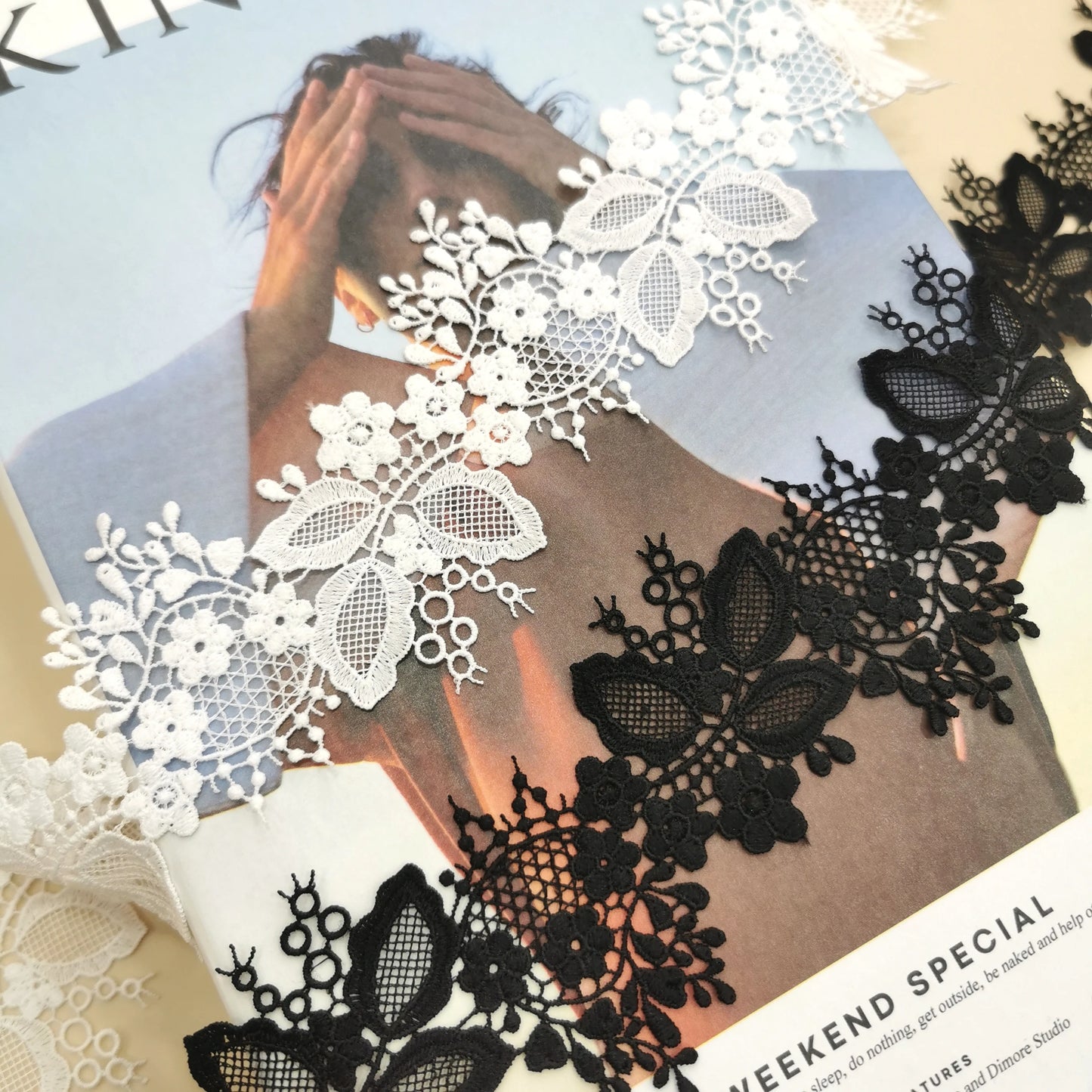 Янги дизайнлаштирилган гулли сутли ипак гипур Швейтсария дантелли франтсуз дантелли тўй либоси мато келинлик либоси кечки либос аксессуарлари