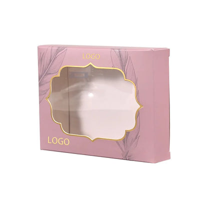 Гуандун ишлаб чиқариши, PET слайдли тортма шаклидаги крафт қоғоз қутилар — квадрат  қути, прозрачный PVC қопқоқли, ойнаси бор