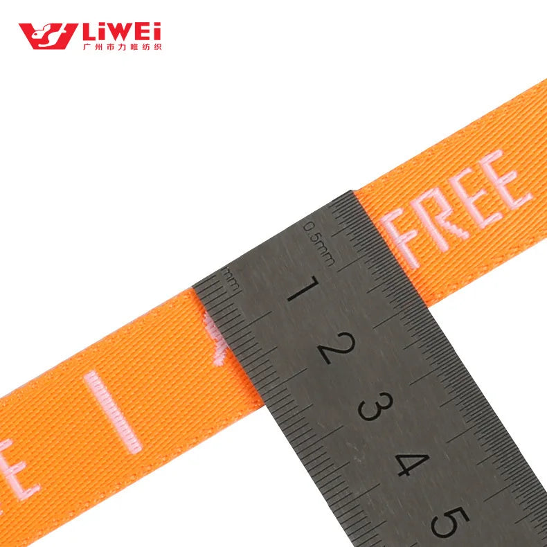 Уй тўқимачилик камарлари учун жаккардли эластик тўқув лентаси Полестер / пахта босилган логотипли рулон