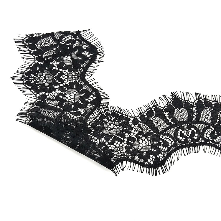 Мода сувли дантелли қора ва оқ кимёвий гипур каштадўзлик дантелли безаклар