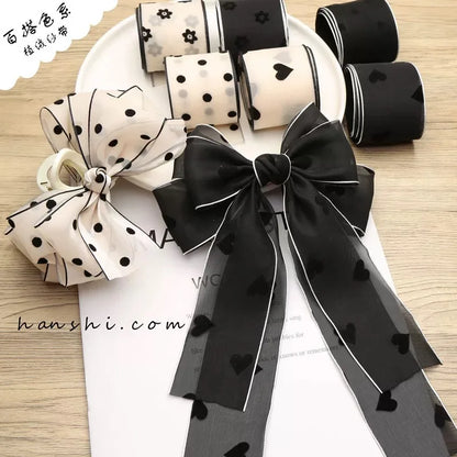 Корея услубидаги 100% полиэстердан тўқилган лента, эни 3,8 см, замонавий босма нақш билан