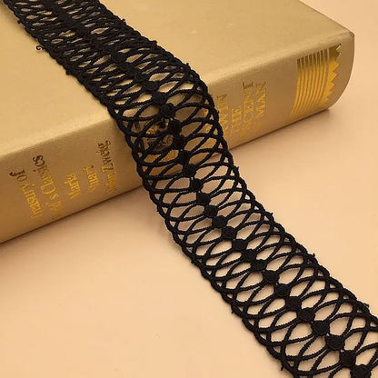 Қора оқ гипур дантелли трим Кийим учун махсус тикув дантелли трим