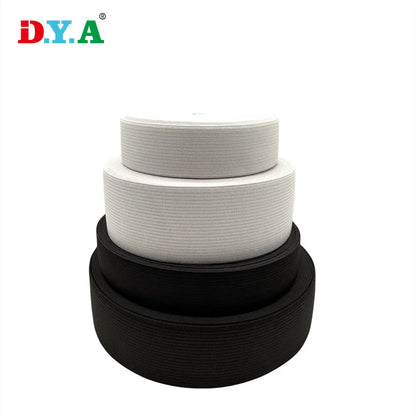 Юқори сифатли завод тўғридан-тўғри сотиладиган  6мм ~ 70мм қора оқ тикув каучук трикотаж эластик тасма эластик камар учун