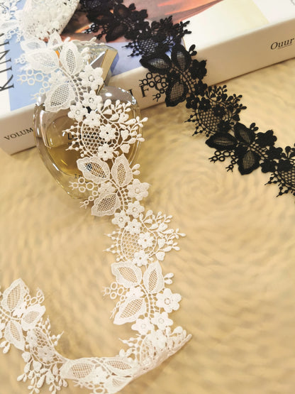 Янги дизайнлаштирилган гулли сутли ипак гипур Швейтсария дантелли франтсуз дантелли тўй либоси мато келинлик либоси кечки либос аксессуарлари