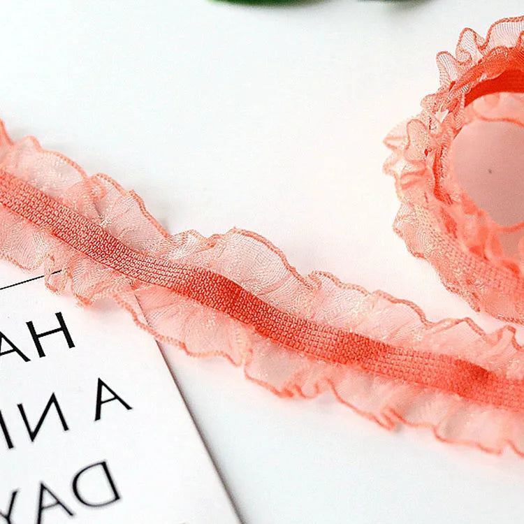 Тикув аксессуарлари кийим тўрли эластик тўқув тасмаси дантелли эластик камар тўқув тасмаси ички кийим либослари учун