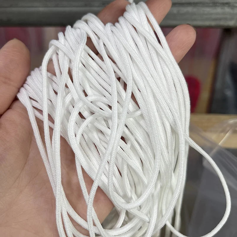 3 мм оқ нейлон спандексли эластик тасмалар услуби нуқта нақшли думалоқ шнурли қулоқ илмоғи учун юз қопқоғи