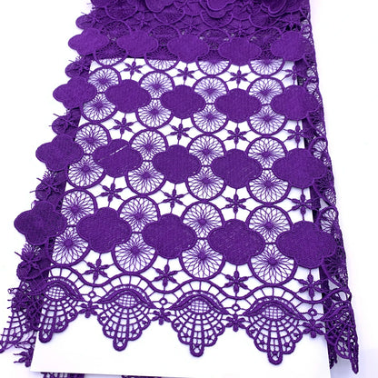 Юқори сифатли махсус рангли сувда эрувчан Дентелле қуруқ дантелли Африка гипуре тўй тўрли мато