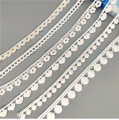 Кичкина кенгликдаги чегара гипур каштаси Сувда эрувчан СУТИ ипли дантелли трим Барқарор полестер дантелли трим Дантелли