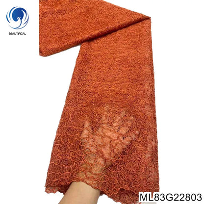 Янги келган Нигерия тўрли гипур шнурли дантелли мато аёллар либослари учун  МЛ83Г228