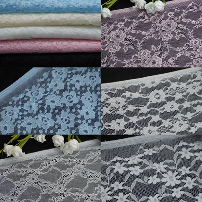 LHY қора юмшоқ текстурали дантелли каштадўзлик Спандех нейлон аралашмаси Гипур услубидаги стреч мато ички кийим учун махсус кечки либос