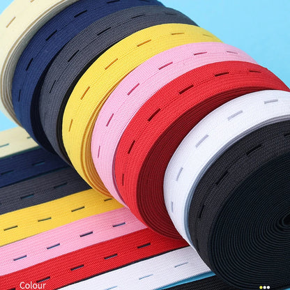 Кийим-кечак учун тугма тешиклари бўлган иссиқ сотиладиган созланиши тугма тешиги эластик тасма