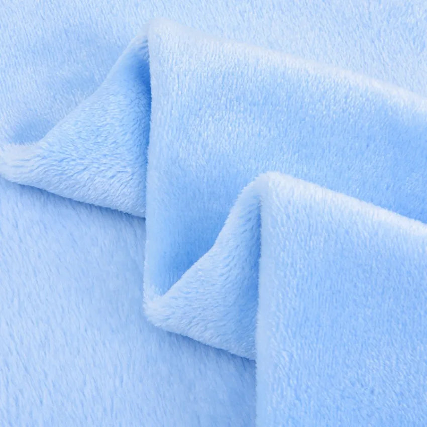 Махсус дизайндаги текис рангли 100 та полестер чўткаси бўлган супер юмшоқ минкй фланел бахмал матоси