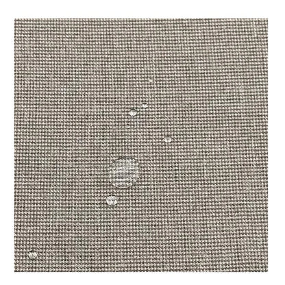 Завод ишлаб чиқариши — 300D катионлик («cationic») полиэстердан тайёрланган, жунга ўхшаш «хундстоут» (thousand bird / houndstooth) нақшли костюм матоси. Профессионал костюм ва формалар учун мос, юқори сифатли полиэстер мата