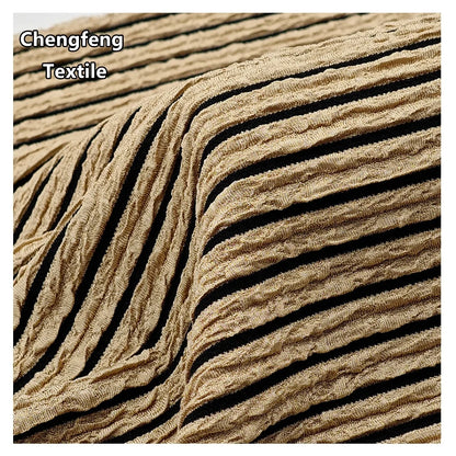 8045 # Чизиқли жаккард эластик полиэстер-спандекс трикотаж мата — аёллар ва болаларнинг кундалик кийимлари, бош кийимлар ва сувга тушиш кийимлари (купальник) учун мос материал