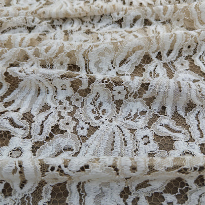 YY Юқори сифатли гулли пахта нейлон вискоза ҳашаматли кирпикли кашта тикилган шнурли гипур тўрли мато тўй ва аёллар кийими учун