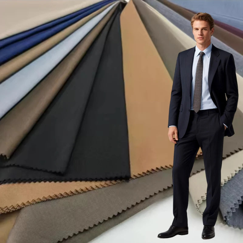 Умумий сотув учун TR саржа мослама мати — букилмайдиган, эркаклар пиджак подкладкаси, форма ва костюмлар учун полиэстер–район аралашма мато