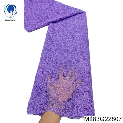 Янги келган Нигерия тўрли гипур шнурли дантелли мато аёллар либослари учун  МЛ83Г228