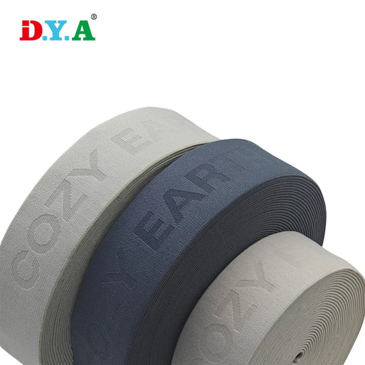 Мослаштирилган 3Д кабартмали логотип рангли юмшоқ нейлон каучук эластик тасма боксчи ички кийими камар учун