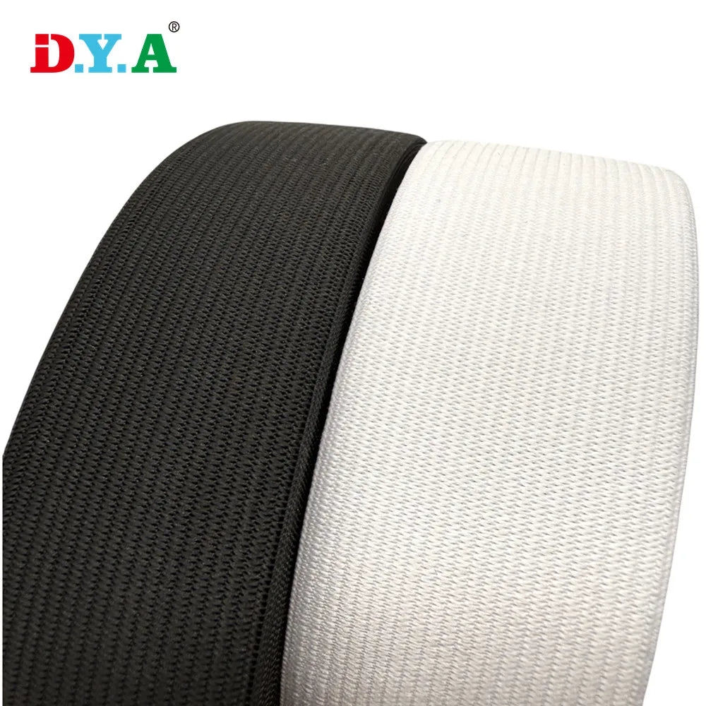 Юқори сифатли завод тўғридан-тўғри сотиладиган  6мм ~ 70мм қора оқ тикув каучук трикотаж эластик тасма эластик камар учун