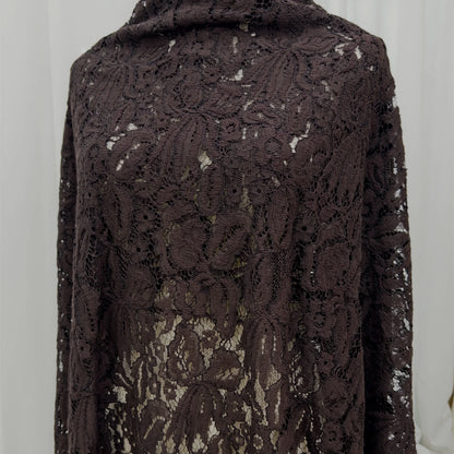 YY Юқори сифатли гулли пахта нейлон вискоза ҳашаматли кирпикли кашта тикилган шнурли гипур тўрли мато тўй ва аёллар кийими учун