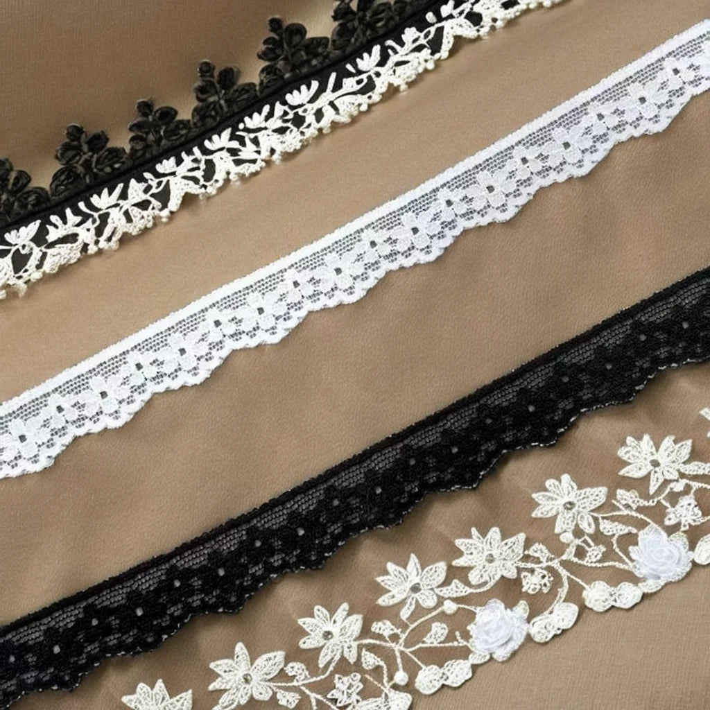 Юқори сифатли  сувда эрувчан гипур оқ кашта тикилган дантелли трим мато кашта тикиш фабрикаси улгуржи арзон дантелли