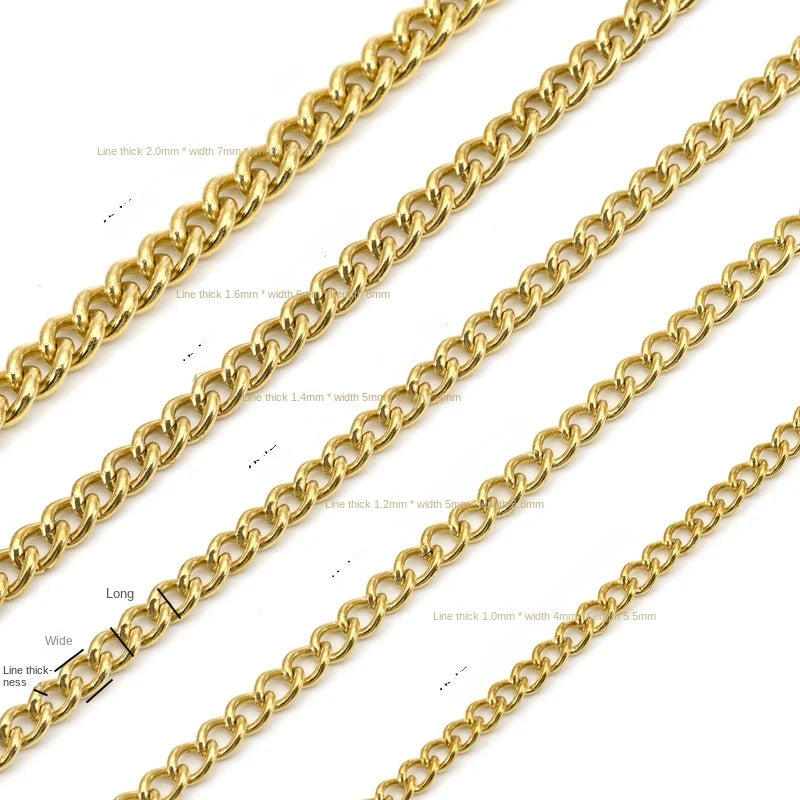 Антистатик мис занжирли гуруч занжирли кийим учун ДИЙ заргарлик буюмлари аксессуарлари