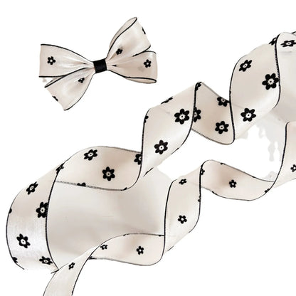 Корея услубидаги 100% полиэстердан тўқилган лента, эни 3,8 см, замонавий босма нақш билан